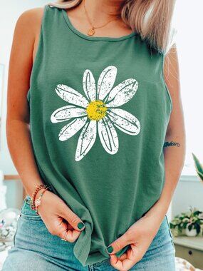 Vintage Daisy Graphic Tank Top